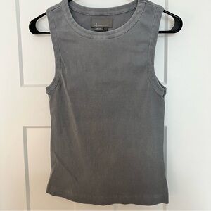 Anthropologie ribbed tank top grey size medium